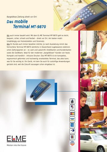 Das mobile Terminal MT-9870 - POS-Cash