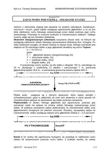 ZAPAS WODY POD STÄPKÄ â OSIADANIE STATKU - posejdon