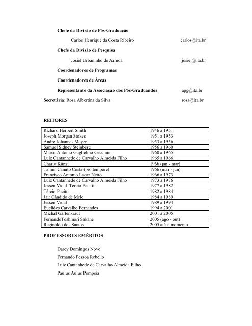 Catálogo 2009 - Pós-Graduação - ITA