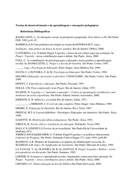 O básico das teorias do desenvolvimento: Piaget e Vygotsky