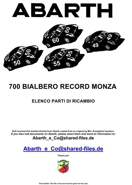 700 BIALBERO RECORD MONZA Elenco Ricambi.pdf - Abarth-e-Co