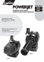 Pompes pour filtres Ã©purateurs - Lagunaponds.com