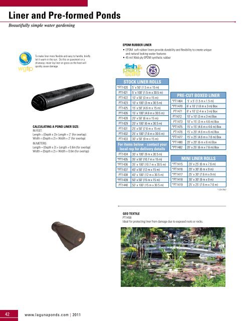 2011 Catalog - Lagunaponds.com