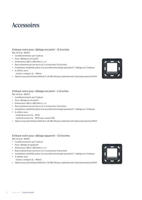 Catalogue Kaba Evolo - Courant faible et automatismes