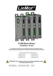 E1400 Servo Controller Installation Guide - LinMot