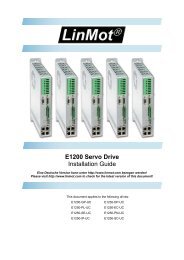 E1200 Servo Drive Installation Guide - LinMot