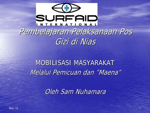 Pembelajaran Pelaksanaan Pos Gizi di Nias - Positive Deviance ...