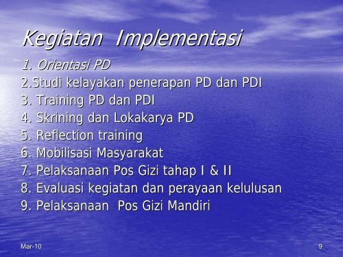 Pembelajaran Pelaksanaan Pos Gizi di Nias - Positive Deviance ...