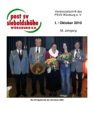 I. / Oktober 2010 - Post SV SieboldshÃ¶he WÃ¼rzburg