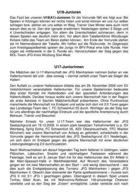 I. / Oktober 2010 - Post SV SieboldshÃ¶he WÃ¼rzburg