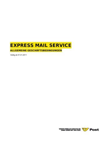 EXPRESS MAIL SERVICE - Ãsterreichische Post AG