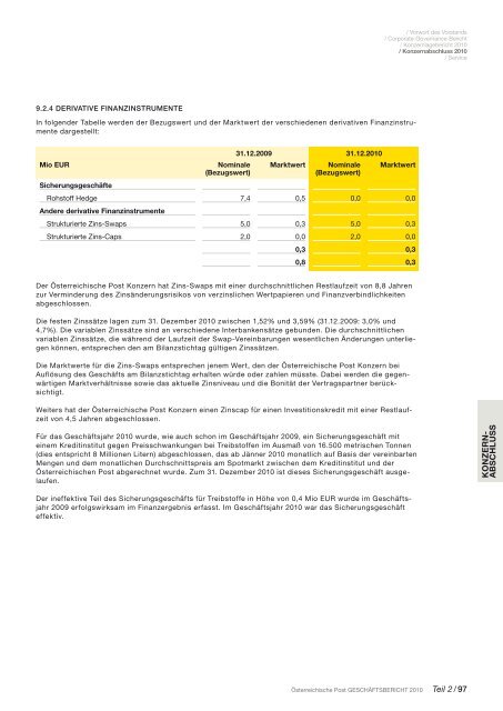 Jahresfinanzbericht - Ãsterreichische Post AG