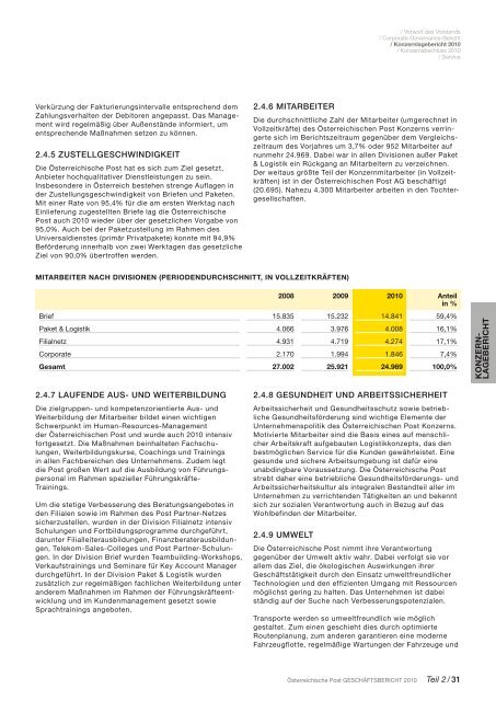 Jahresfinanzbericht - Ãsterreichische Post AG