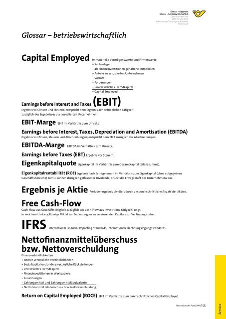 GeschÃ¤ftsbericht 2009 - Ãsterreichische Post AG