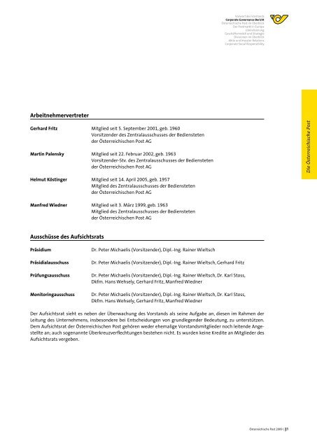 GeschÃ¤ftsbericht 2009 - Ãsterreichische Post AG