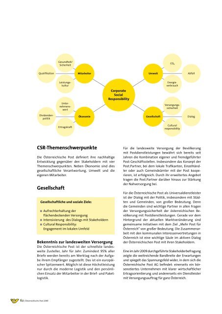 GeschÃ¤ftsbericht 2009 - Ãsterreichische Post AG