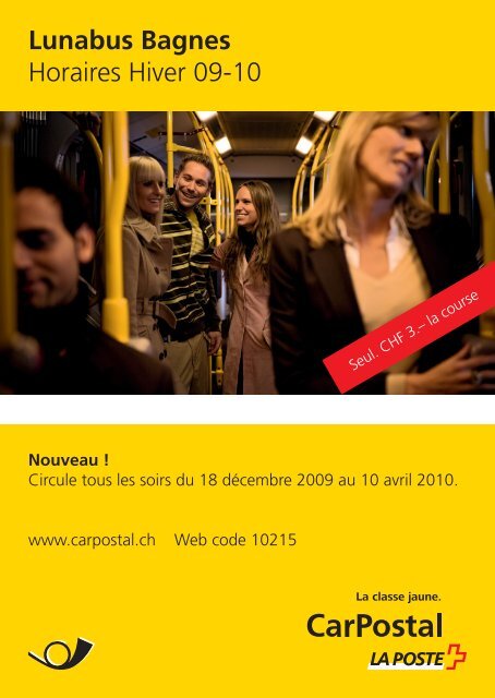 Lunabus Bagnes, Horaires Hiver 09-10 - Postauto