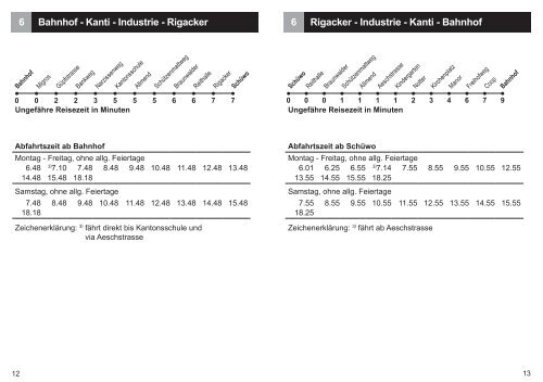 Fahrplan 2009/2010 Wohlen, Bremfgarten- Zürich Enge - Postauto