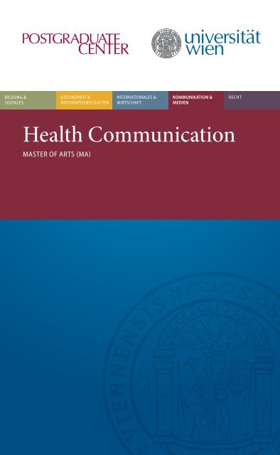 Health Communication - Postgraduate Center