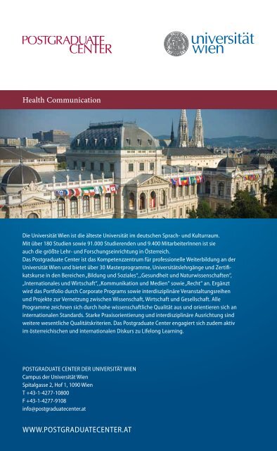 Health Communication - Postgraduate Center