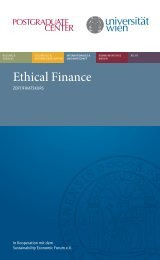 Ethical Finance - Postgraduate Center