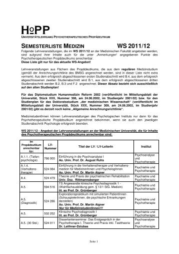 WS 2011/12 - Postgraduate Center