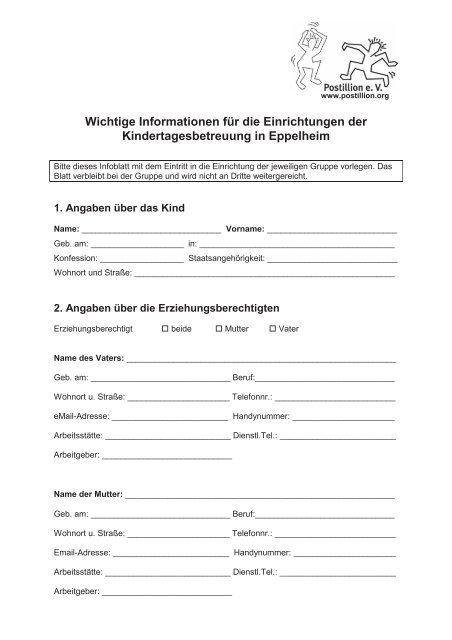 Kinderbogen - Kindergarten - Eppelheim - Postillion eV