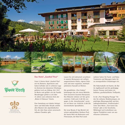 Preisliste Sommer 2014.pdf - Hotel Gasthof Post Lech
