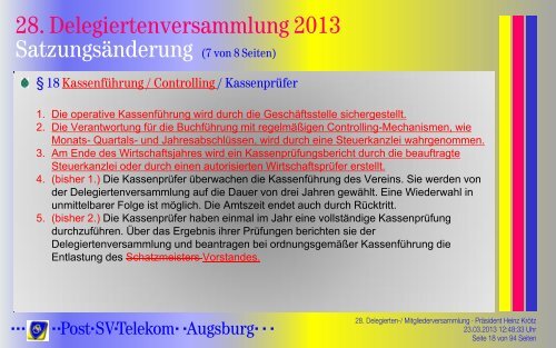 Delegiertenversammlung 2013