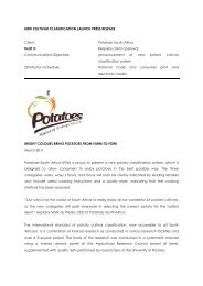 new cultivar classification launch press release - Potatoes South Africa