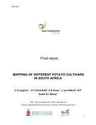 Mapping of diffent potato cultivars - Potatoes South Africa