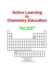 Active Learning In Chemistry Education - Potomac School