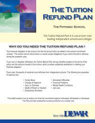 The Tuition Refund Plan - Potomac School