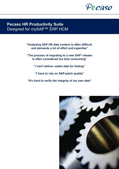 Pecaso HR Productivity Suite Designed for mySAP ... - Adfahrer