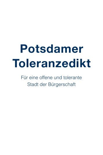 Potsdamer Toleranzedikt 2008 (PDF, 12 MB)