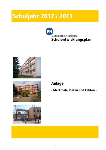 Anlage "Merkmale, Daten und Fakten" 2012/2013 - Landkreis ...