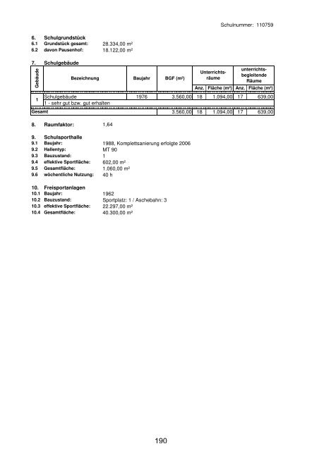 Anlage "Merkmale, Daten und Fakten" 2012/2013 - Landkreis ...