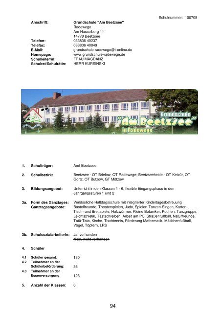 Anlage "Merkmale, Daten und Fakten" 2012/2013 - Landkreis ...