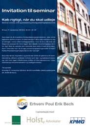 Invitation til seminar - EDC Poul Erik Bech