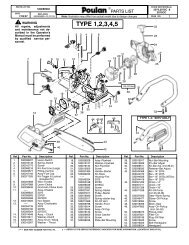 IPL, 2075, 2075C, 20750C, 2007-07, CHAIN SAWS - Poulan