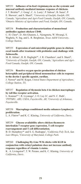 Program - Poultry Science Association