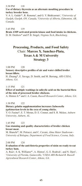 Program - Poultry Science Association