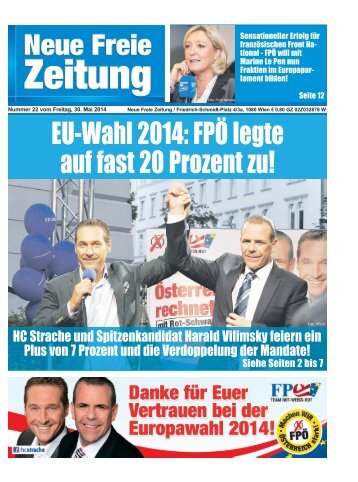 EU-Wahl 2014: FPÖ legte auf fast 20 Prozent zu!