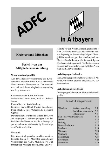 in Altbayern - ADFC Bayern