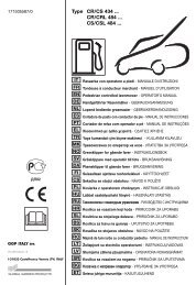 Type CR/CS 434 ... CR/CRL 484 ... CS/CSL 484 - Stiga