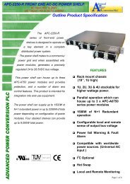 APC-2250R data sheet (Aug 02) - Power Guide Marketing