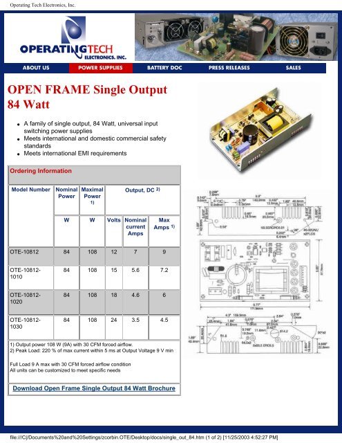 Operating Tech Electronics, Inc. - Power Guide Marketing