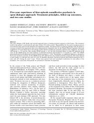 Five-year experience of first-episode nonaffective psychosis in open ...