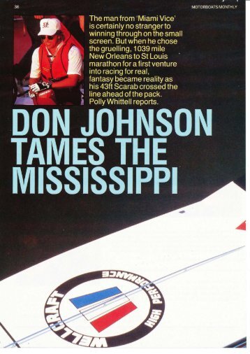 1987 Don Johnson tames the Mississippi - Powerboat Archive