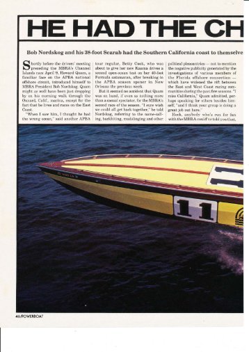 1983 west coast racing - Powerboat Archive